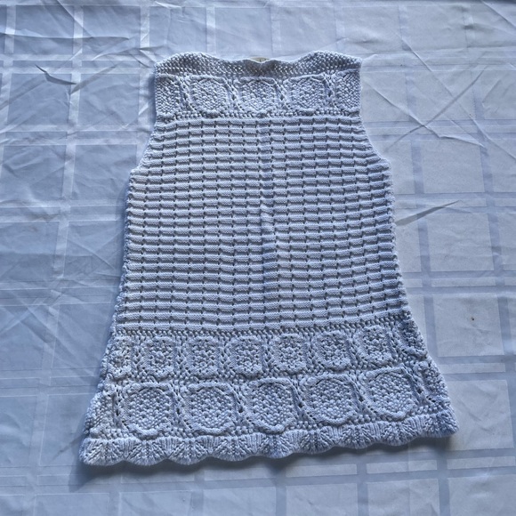 Style & Co Sleeveless Crochet Top, Petite Small, White - Picture 4 of 5